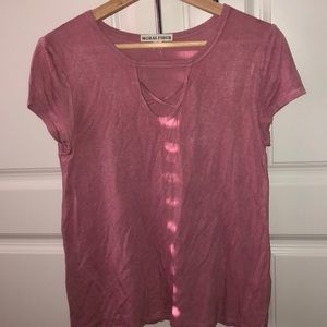 Mauve short sleeved shirt